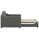 daybed med udtræk 80x200 cm stof mørkegrå