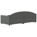 daybed med udtræk 80x200 cm stof mørkegrå