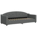 daybed med udtræk 80x200 cm stof mørkegrå