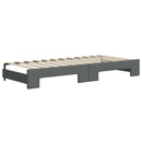 daybed med udtræk 80x200 cm stof mørkegrå