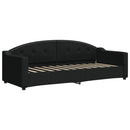 daybed med udtræk 80x200 cm stof sort