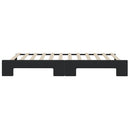 daybed med udtræk 80x200 cm stof sort