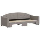 daybed med udtræk 80x200 cm stof gråbrun