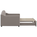 daybed med udtræk 80x200 cm stof gråbrun