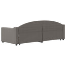daybed med udtræk 80x200 cm stof gråbrun