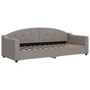 daybed med udtræk 80x200 cm stof gråbrun