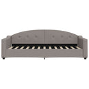 daybed med udtræk 80x200 cm stof gråbrun