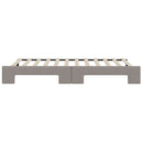 daybed med udtræk 80x200 cm stof gråbrun