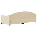 daybed med udtræk 80x200 cm stof cremefarvet