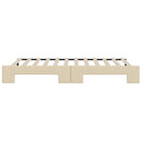 daybed med udtræk 80x200 cm stof cremefarvet