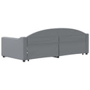 daybed med udtræk 90x200 cm stof lysegrå