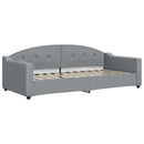 daybed med udtræk 90x200 cm stof lysegrå