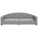 daybed med udtræk 90x200 cm stof lysegrå