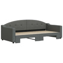 daybed med udtræk 90x200 cm stof mørkegrå
