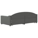daybed med udtræk 90x200 cm stof mørkegrå