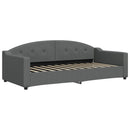 daybed med udtræk 90x200 cm stof mørkegrå