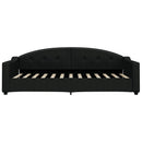 daybed med udtræk 90x200 cm stof sort