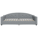 daybed med udtræk 100x200 cm stof lysegrå