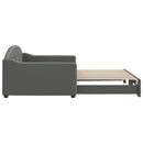 daybed med udtræk 100x200 cm stof mørkegrå