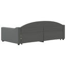 daybed med udtræk 100x200 cm stof mørkegrå
