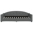 daybed med udtræk 100x200 cm stof mørkegrå