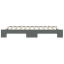 daybed med udtræk 100x200 cm stof mørkegrå