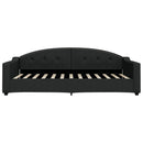 daybed med udtræk 100x200 cm stof sort