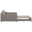 daybed med udtræk 100x200 cm stof gråbrun