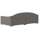 daybed med udtræk 100x200 cm stof gråbrun