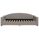 daybed med udtræk 100x200 cm stof gråbrun