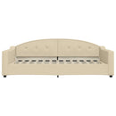 daybed med udtræk 100x200 cm stof cremefarvet