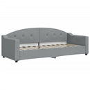 daybed med udtræk og madras 80x200 cm stof lysegrå