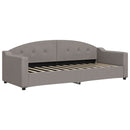 daybed med udtræk og madras 80x200 cm stof gråbrun