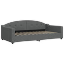 daybed med udtræk og madras 100x200 cm stof mørkegrå