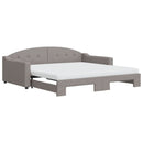 daybed med udtræk og madras 100x200 cm stof gråbrun