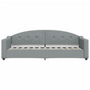 daybed med udtræk og skuffer 80x200 cm stof lysegrå