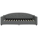 daybed med udtræk og skuffer 90x200 cm stof mørkegrå