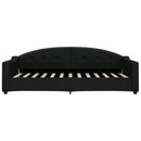daybed med udtræk og skuffer 80x200 cm stof sort