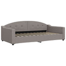 daybed med udtræk og skuffer 100x200 cm stof gråbrun