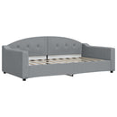 daybed med udtræk 100x190 cm stof lysegrå