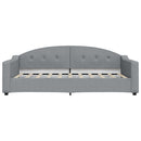 daybed med udtræk 100x190 cm stof lysegrå