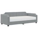 daybed med madras 80x200 cm stof lysegrå