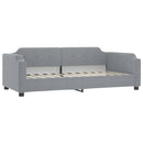 daybed med madras 90x200 cm stof lysegrå