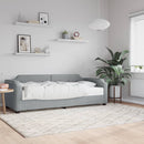 daybed med madras 90x200 cm stof lysegrå