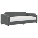 daybed med madras 90x200 cm stof mørkegrå