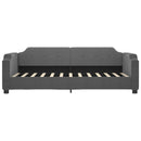 daybed med madras 90x200 cm stof mørkegrå