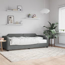 daybed med madras 90x200 cm stof mørkegrå
