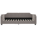 daybed med madras 90x200 cm stof gråbrun