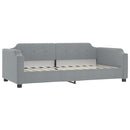 daybed med madras 100x200 cm stof lysegrå