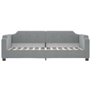 daybed med madras 100x200 cm stof lysegrå